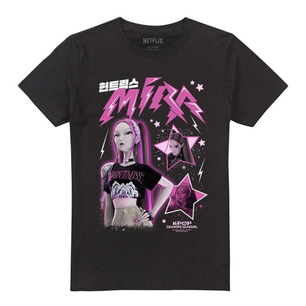 K-Pop Demon Hunters Unisex Adult Huntrix Mira T-Shirt / Black